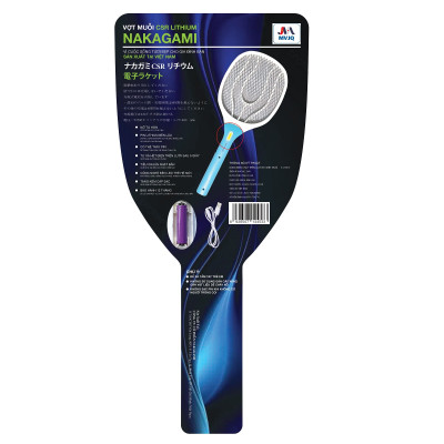 Vợt muỗi Nakagami CSR Lithium thế hệ mới Pin bền lâu công nghệ Nhật Bản - Màu ngẫu nhiên