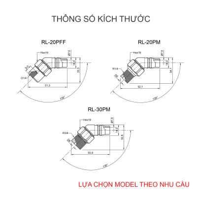 Đầu nối lắc léo khí nén - Nitto (Nhật Bản)