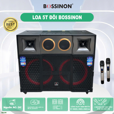 Loa tủ công suất lớn bass 50 đôi Bossinon N9119K - Công suất 3000W - Hàng Chính Hãng