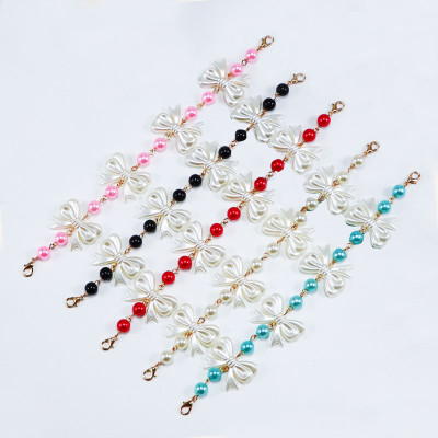 Dây đeo khẩu trang sau gáy giảm áp lực cho tai phụ kiện đeo kính giữ kính chuỗi mix nơ và ngọc trai thời trang và tiện lợi