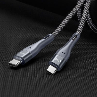 Cáp sạc nhanh siêu bền Dux Ducis PD 65W Cổng Type C to Type C dây dù_ Hàng chính hãng