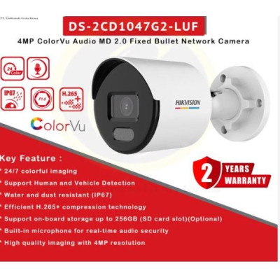 Camera IP 4.0MP hikvision Mic thu âm có màu ban đêm chính hãng Bảo hành 2 năm ( DS-2CD1047G2-L, DS-2CD1047G2-LUF DS-2CD1347G2-L  DS-2CD1347G2-LUF)- hàng chính hãng