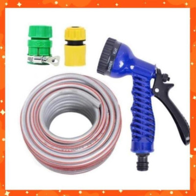 Bộ dây vòi xịt tưới cây, rửa xe 15M (cút nhựa nối nhựa xanh) 206843