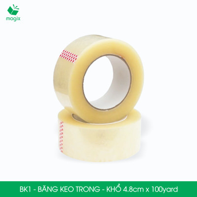 BK1 - 4.8cm loại 6 cuộn/kg - Bộ 6 cuộn băng keo đóng thùng hộp carton
