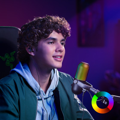 [NEW] Razer Seiren V3 Chroma - RGB USB Microphone with Tap-to-Mute (Micro Streaming) (Hàng chính hãng) | Chroma RGB Lighting