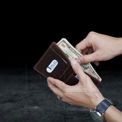 Ví Đứng Mini Da Sáp Handmade LEALUX Mini Handmade 5