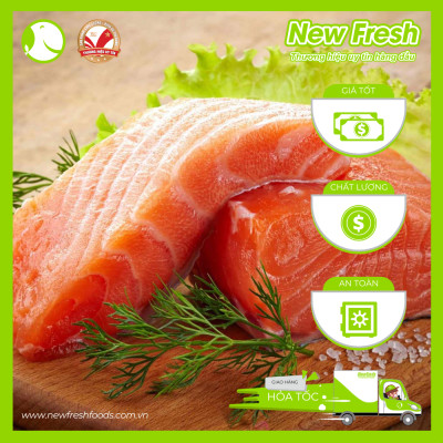 [GIAO NHANH HCM] Cá Hồi Nauy Fillet Tươi - Khay 1Kg