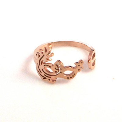 Nhẫn nữ - Nhẫn titan nữ thời trang cao cấp mặt nạ cách điệu thép không gỉ titanium trangsucpt 3 màu sắc NNUT49