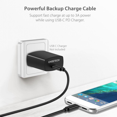 Dây cáp sạc nhanh Type-C dài 100cm hiệu CHOETECH CC002 Type C to Type C PD cho Smartphone / Tablet / Macbook / Laptop Type C (3A, công suất 60W, truyền data tốc độ cao) - Hàng chính hãng