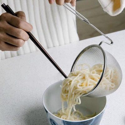 Combo muôi vớt/nhúng Echo Metal φ11,5cm + vợt lọc thực phẩm φ15cm làm từ inox cao cấp - nội địa Nhật Bản