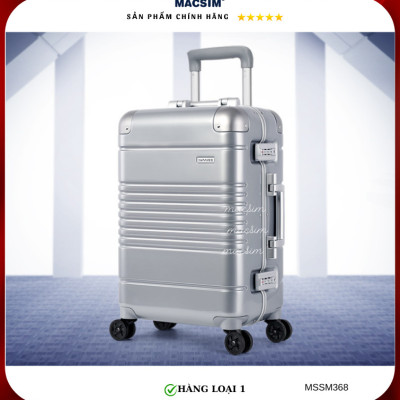 Vali cao cấp Macsim Smooire MSSM368cỡ 20 inch màu bạc - Hàng loại 1