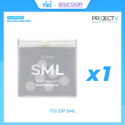 Túi Zip Đựng Kem Đánh Răng SML (5x5cm) Kèm 6 Viên Kem Đánh Răng SML - PROJECT V - Tiện Dụng & Thân Thiện Môi Trường - Hàng Chính Hãng