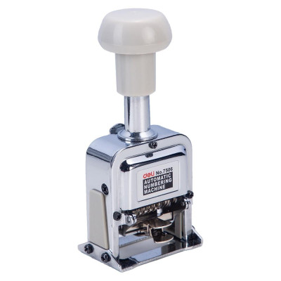  Dấu nhảy kim loại 6 số Deli, Bạc -1 chiếc - E7506
