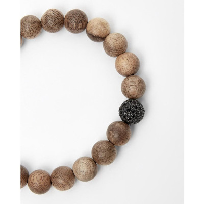 Cặp vòng trầm tốc kiến charm cầu đá đen cao cấp, chính hãng VTN009- UDUMBARA