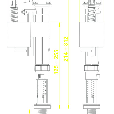 Cum cấp 3 Win WS08 dùng cho bộ xả thùng nước bồn cầu (dùng cho tất cả các loại thùng nước bồn cầu một khối và hai khối)