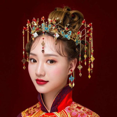 Phụ kiện cưới Giang - cài tóc cô dâu cổ trang