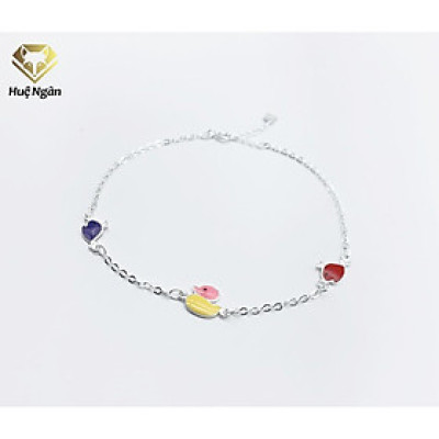 Lắc chân bạc Ý 925 Huệ Ngân- DUCK RYBJ50027