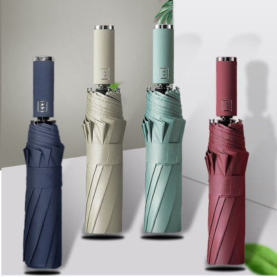 Dù Che Nắng Mưa Bấm Tự Động 12 Nan Kép Chống Thấm Nước Chống Tia UV Nhỏ Gọn Tiện Lợi