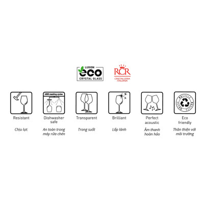 Ly Thuỷ Tinh Pha Lê Ý RCR - Oasis HB Tumbler 360 ml