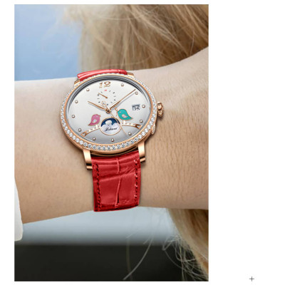 Đồng Hồ Nữ LOBINNI No.2065-1 Chính Hãng Fullbox BH 24T Chịu Nước 50m Kính Chống Xước Dây Da Cao Cấp (Máy Cơ Tự Động)