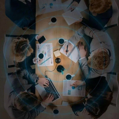 Micro thu âm đa hướng 360 độ để bàn dùng cho họp hội nghị trực tuyến chân cắm USB có LED- hàng nhập khẩu