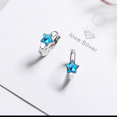 Bông tai khoen ngôi sao xanh xinh xắn BHBT285