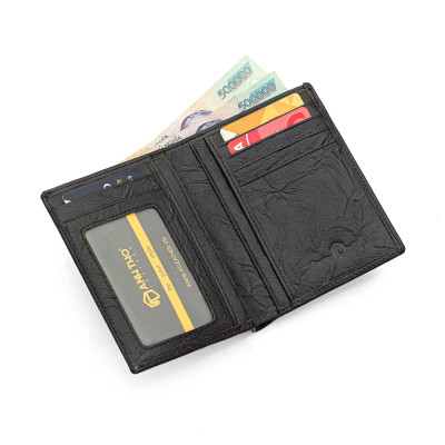 Ví đứng KURO - Da bò vân sần | Anh Tho leather