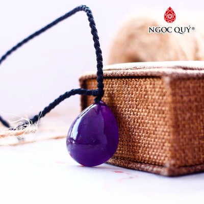Mặt dây chuyền thạch anh tím hình giọt nước - Ngọc Quý Gemstones