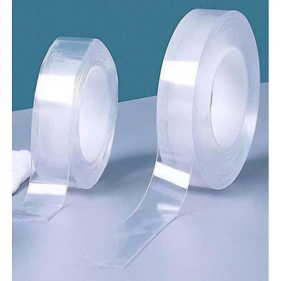 Cuộn băng keo trong suốt đa năng dán siêu dính trên mọi bề mặt, keo nano 2 mặt chống thấm tiện lợi dài 3cmx5m Cuộn keo chống thấm nhà bếp trong suốt