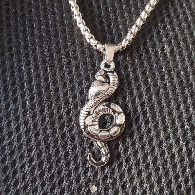 Dây chuyền nam, mặt hợp kim không gỉ si mạ, dây titan cao cấp rộng 3-4mm, dài 50cm