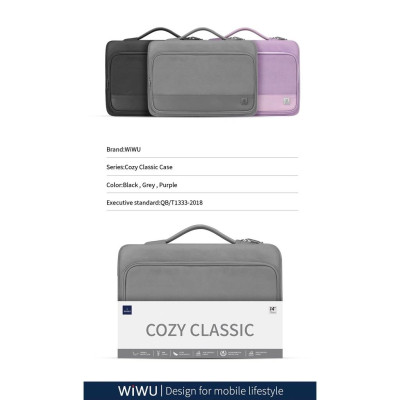 Túi đựng máy tính xách tay chống nước Wi WU Cozy Classic - Hàng chính hãng