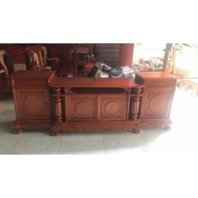 Kệ tivi gỗ cột nho gỗ gõ đỏ