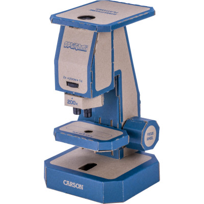 Kính hiển vi giấy tự lắp ghép cao cấp Carson Optigami OG-100 (50-400x) (giúp trẻ em khám phá kính hiển vi) - Hàng Chính Hãng