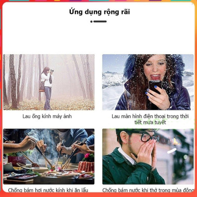 Khăn Lau Kính Nano Hộp 100 Miếng Khăn Giấy Chống Bám Hơi Nước, Giấy Lau Kính Chống Mờ Sương, Mồ Hôi, Chống Nhờn 