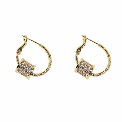 Earrings nữ đeo tai dáng tròn kim loại ulzzang