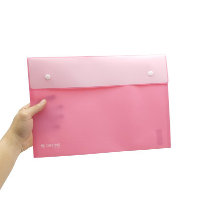 Bìa Nút Màu Pastel F4 - Thiên Long CBF-003 - Hồng Pastel (Sức Chứa 125 Tờ A4)