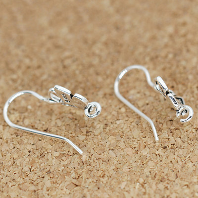 Combo 2 cái móc bông tai bạc hình bưóm - Ngọc Quý Gemstones