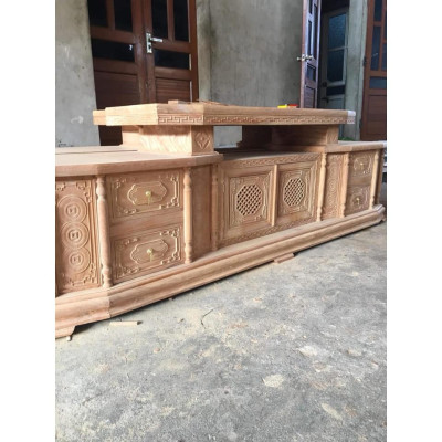 Kệ tivi Vát gỗ gõ đỏ