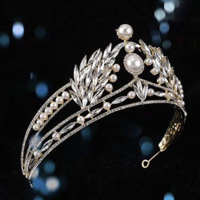 Vương miện cô dâu 7cm đá hạt trai  Sp221338