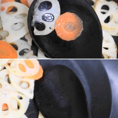 Muôi cơm kháng khuẩn cán dài Echo Metal 25cm màu đen - Nội địa Nhật Bản