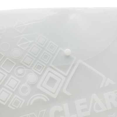 Bìa Nút F4 Có In - Flexoffice FO-CBF04 - Trong Suốt