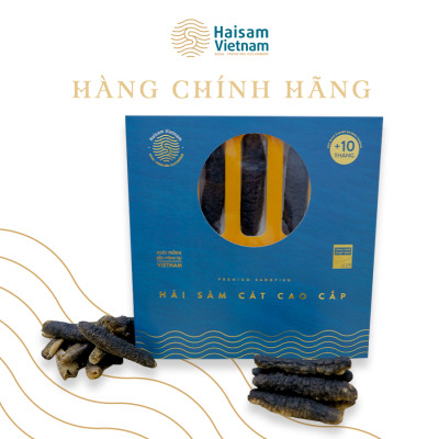 Hộp Quà Hải Sâm Cát - 10 Con Sấy Thăng Hoa- Quà Tặng Sang Trọng Giàu Collage Type 1, Trẻ Hóa Làn Da, Phục Hồi Vết Thương