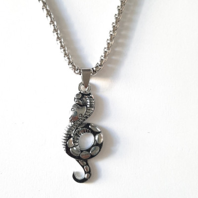 Dây chuyền nam, mặt hợp kim không gỉ si mạ, dây titan cao cấp rộng 3-4mm, dài 50cm