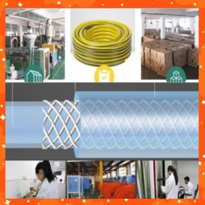 Bộ dây vòi xịt nước rửa xe, tưới cây tăng áp 3 lần,loại 3-5M (nối đồng nhựa đen) 206317