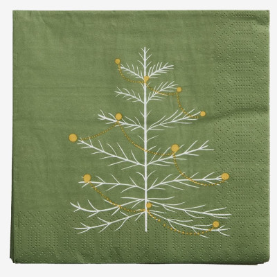 Giấy đa năng | JYSK Akvamarin | đỏ/trắng | R33xD33cm | bộ 20 chiếc