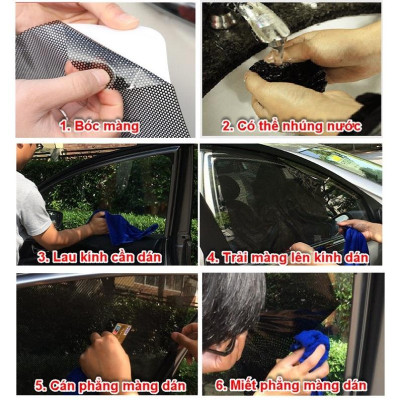 Màng dán tĩnh điện che nắng cửa kính ô tô (2 miếng)