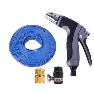Bộ dây và vòi xịt tăng áp rửa xe tưới cây 10M (cút đồng nối nhựa đen) 206817