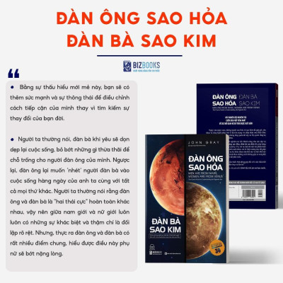 Sách - Đàn Ông Sao Hỏa Đàn Bà Sao Kim - Thấu Hiểu Phụ Nữ Đàn Ông Hay, Giữ Hạnh Phúc Gia Đình, Tình Yêu - MCBooks