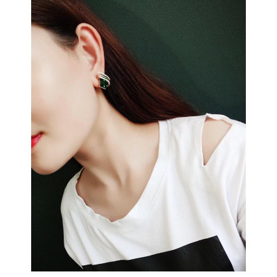 Khuyên tai hàn quốc Rhinestone ( PK09)