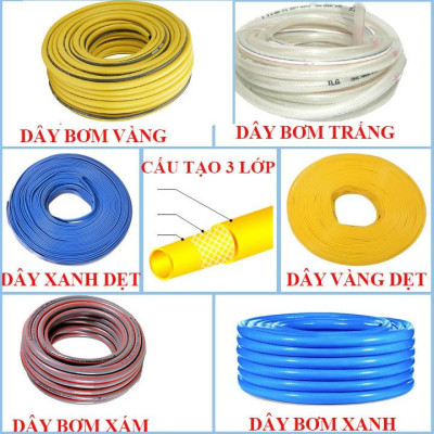 Bộ dây và vòi xịt tăng áp rửa xe tưới cây 10M (cút đồng nối nhựa đen) 206817